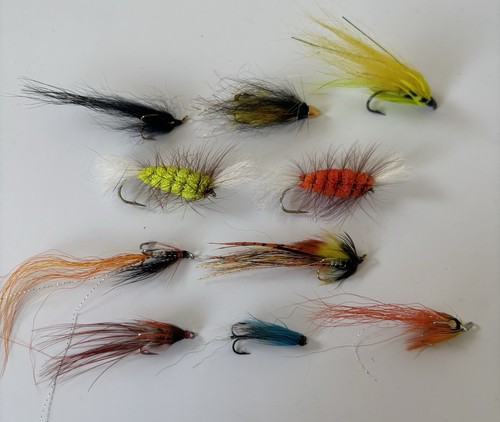 Salmon flies vintage new - salmon,