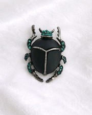 Green Scarab Beetle Rhinestone