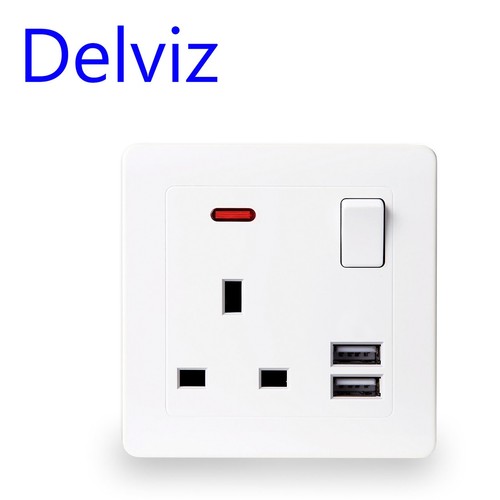 Single gang wall socket 13a - socket,