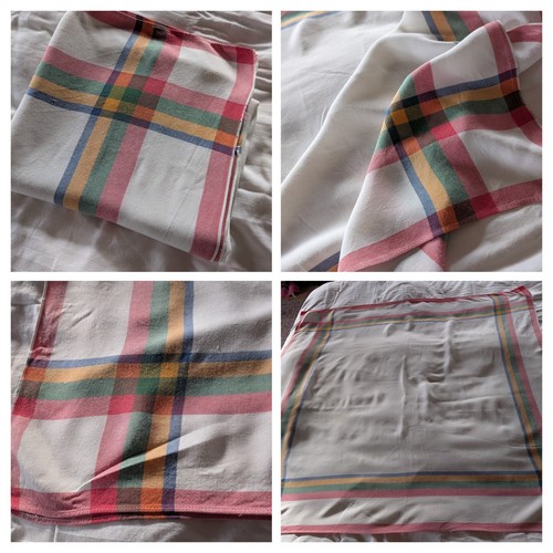 Vintage linen tablecloth - tablecloth, white