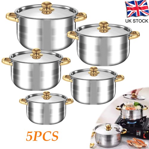 5pcs non stick - stainless, steel