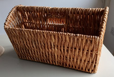 Rustic Wicker Magazine Rack