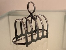 Vintage silver plated toast - silver,