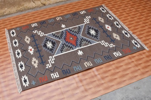 Yoga mat 4x6 - flatweave, kilim