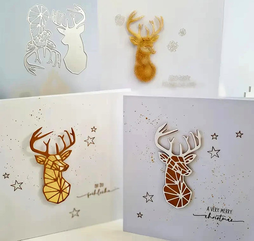Xmas reindeer metal cutting - xmas,
