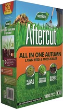 Aftercut All In One Autumn Lawn Feed & Moss killer 100 sqm- 3.2kg. Westland x 4