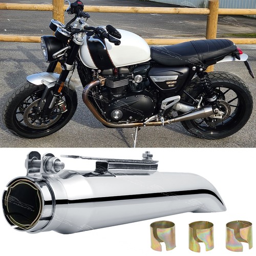Chrome motorcycle exhaust - chrome,
