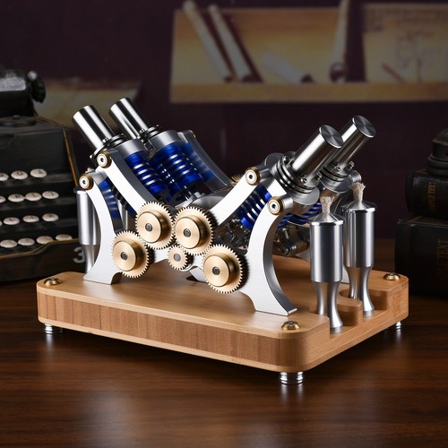 Live steam cylinder stirling - 4-cylinder,