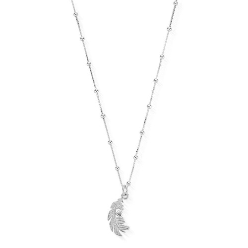 Chlobo silver feather heart - silver,