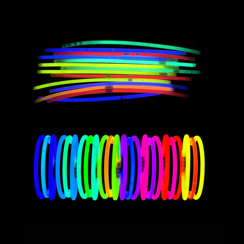 100 glow sticks - bracelets, neon