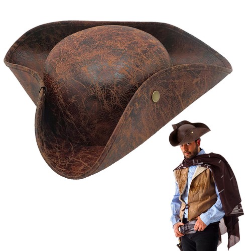 Brown pirate hat for - pirate, adult