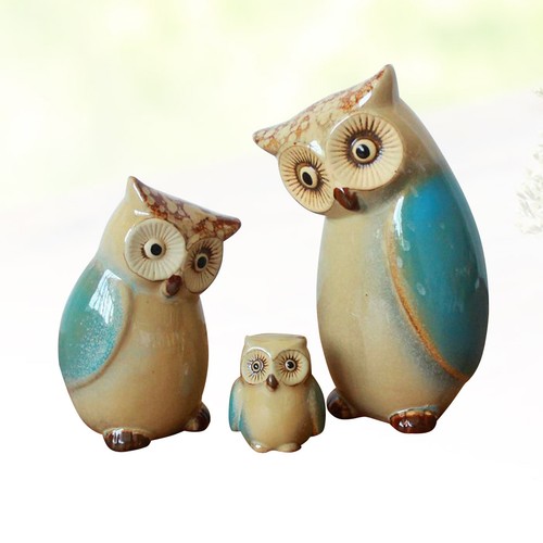 Pcs owls figurine statue - , 3