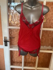 Vintage An Summers 1970’s Cami Suspender In Red Size WX