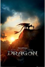 How To Train Your Dragon poster KING SIZE 61x91.5 cm | 24x36 inch black red