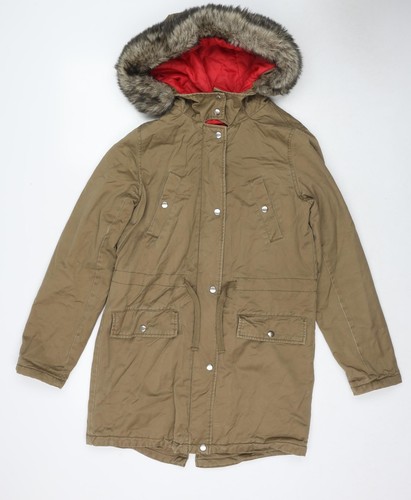 Topshop womens brown parka - brown,