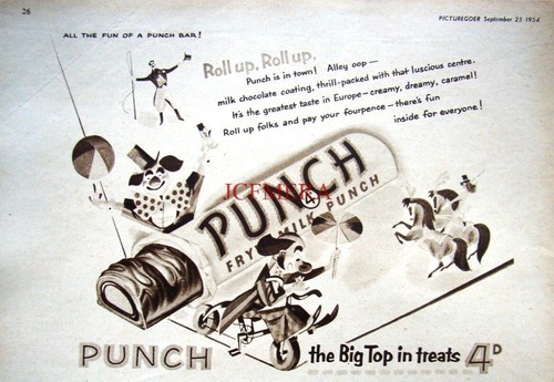 Fry punch chocolate bar 1954 - punch,