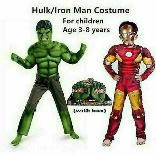 Cute kids hulk iron man - kids,