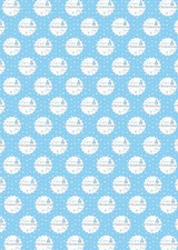2 Sheets On Your Christening Day Blue Boy Rosette Wrapping Paper (AWU-W118)