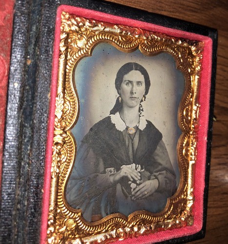 1860s ambrotype pretty girl - 1860s,