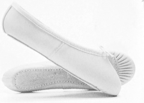Katz white leather ballet - white,