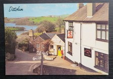 Vintage Postcard Unused Higher Street and River Dart Dittisham South Devon