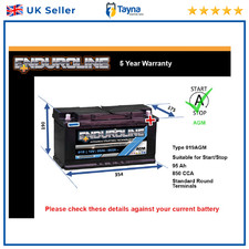 AGM Car Battery fits VOLVO