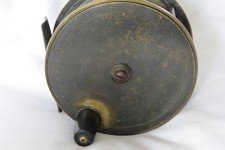 G. Main  London 4-1/2" Brass 4 Pillar  Reel, Constant Check, Salmon Reel