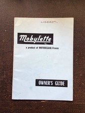 Mobylette 50 Motobecane Genuine Owners Manual In English 
