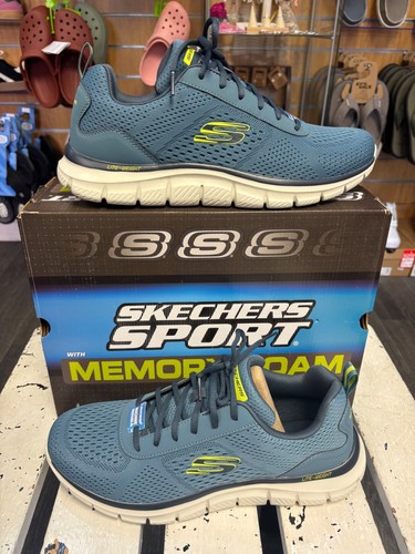Blue mens lace skechers - blue,
