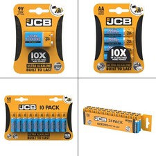 JCB Ultra Alkaline Batteries AA, AAA, C, D & 9V – High Performance Cells