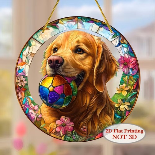 Golden labrador suncatcher - golden,