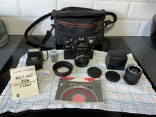 Vintage Zenith 12XP Photography Kit,  Camera, Case, Helios 44mm Lens & More