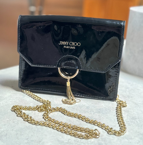 Jimmy choo logo tassel patent - jimmy,