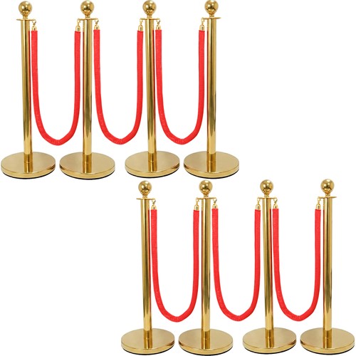 Gold queue barrier post - queue,