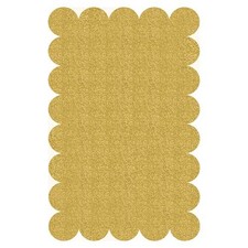 Gold Glitter Scalloped Plastic