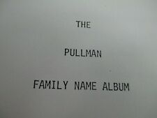 Vintage Genealogy book Pullman