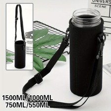 Water Bottle Sleeve Cup Sleeve Holder Carrier with Strap for Camping Travelling