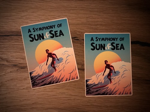 Surfer stickers vintage - stickers,