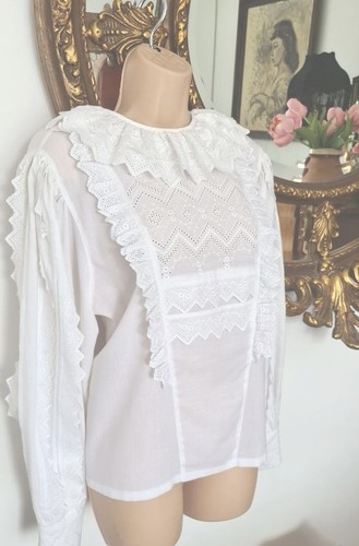 Vintage 70s embroidered - 70s, white