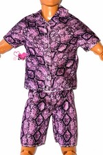 Barbie Ken Doll Clothes Top Shorts Co-ord Outfit