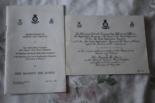 INVITATION & PROGRAMME PRESENTATION OF GUIDON & COLOURS SOUTH & NORTH STAFFS REG