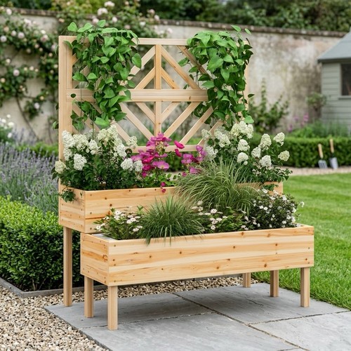 Raised garden bed - garden,