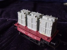 Hornby OO Gauge R340 Three Containers Wagon ~ Boxed & Good Used Condition
