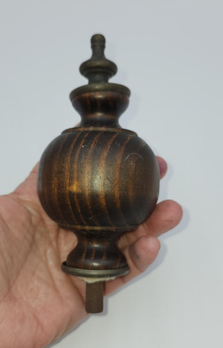 Antique vintage finial turned - vintage,