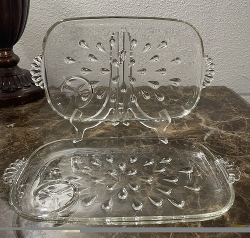 Vintage glass snack - vintage, set