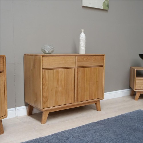 Solid oak small sideboard - solid,