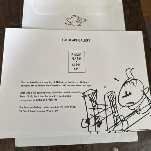 The tintin shop invitation and - the,