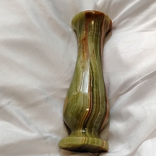 Green brown marbled stone - &,