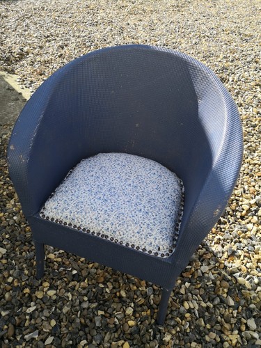 Lloyd loom style armchair blue - lloyd,