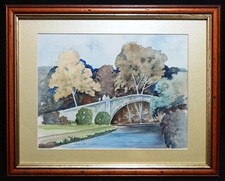 Original Scottish Art Watercolour Painting Auld Brig O' Doon Signed